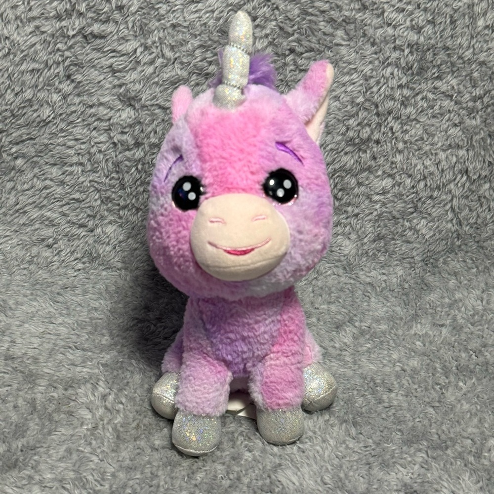 Russ Pink Purple Unicorn Plush 9” Sparkle Horn & Hooves Stuffed Animal Cute Toy